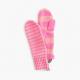 Un - Symmetric Stripe Knitted Mitten Gloves , Pink Knit Cashmere Gloves