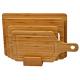 Bamboo Cutting Board Set: (3) Small Medium & Large with handle and special shape bamboo chopping board set