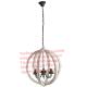 YL-L1003 Wholesale antique lighting globe wooden chandelier ,farmhouse country