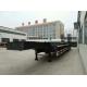 3 Axle Lowbed Semi Trailer , Low Flatbed Trailer With Air Suspension System