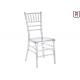 Resin Chiavari Plastic Restaurant Chairs PC Transparent Armless For Bar / Cafe