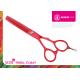 Red Teflon Coating SUS 420J2 Stainless Steel Professional Hairdressing Scissors
