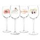 Hand Blow Crystal Goblet Wine Glasses , 500ml Wine Glasses For Festival