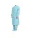 Lightweight Chemical Protective Coveralls Knitted Cuffs Blue Color Waistband
