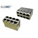 CE UL FCC Magnetic Metal Rj45 Plug Rj45 2X4 Glass Filled Pa46 EMI Spring