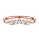 Real Cut Diamond Wedding Rings Brilliant 14K Rose Gold Jewelry