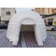 5m Portable Small White Party Inflatable Igloo Dome Tent With Entrance Tunnel Made Of Shining Pvc Tarpaulin