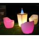 Custom LED Roto Molded Furniture Remote Lighting Outdoor Plastic Beach Chairs
