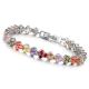 Multicoloured Cubic Zirconia Tennis Bracelet for Women Wedding Jewelry (JDS935COLOR)