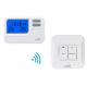 Riseem White ABS 868Mhz RF Room Wireless Programmable Thermostat Digital Heating And Cooling OEM