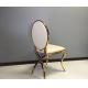 Stainless Steel Wedding Dining Chairs Rose Gold Party Furniture Rental