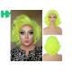 Graceful Green Curly Famale Colonial Costume Wig 12 Inch HT Fiber Material