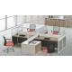 modern 4 persons office panel workstation table furniture in warehouse