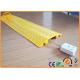 Light Duty Indoor Plastic Floor Cable Cover Cord Protector Yellow / Black