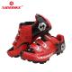 Self - Locking Red Mountain Bike Shoes Light Weight Fit Wide Range Of Foot Shapes