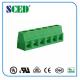 Pitch 5.08mm Screw Type Terminal Block Green Plastic 300V 10A 5.08mm Pitch