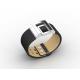 Top Quality Europe Fashion Stainless Steel Genuine Leather Silicone Bangle Bracelet ADB181