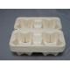 4 Cell Cup Biodegradable Sugarcane Plates Bagasse Pulp 220x218x46.6mm