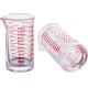 Shot Glass Measuring Cup 4 Ounce/120ML Liquid Heavy High Espresso Glass Cup Red Line，V-Shaped Spout