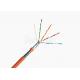 Twisted 350MHz 24AWG SFTP Cat5E Lan Cable Bare Copper HDPE