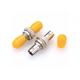 Yellow Simplex ST To ST Fiber Optic Adapter Metal Materials For Ftth Network