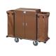 Small Housekeeping Carts For Hotels / Room Service Equipments with 2 Heavy Duty Fiber War Bags