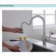 Gooseneck bar Sensor Control Smart Kitchen Faucet with Anti Clogging Nozzle