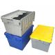 PP Plastic Nestable Crate with Lid Recyclable and Lockable Organization Container