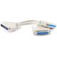 8 inch DB25 Parallel Male/Dual Female Y-Splitter Printer Cable