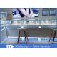 Luxurious Store Jewelry Display Cases / Beige Painting Finished Gold Shop Counter