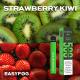 2.4ml Round Strawberry Kiwi Disposable Vape Pod 400mAh 400 - 500 Puffs