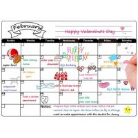 Custom Dry Erase Magnetic Refrigerator Calendar , Magnetic Weekly Planner 12'' X 16''