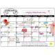 Custom Dry Erase Magnetic Refrigerator Calendar , Magnetic Weekly Planner 12'' X 16''