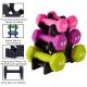 Colorful Cast Iron Fitness Dumbbell , 2kg Hex Dumbbells Portable