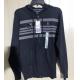 Men's Zip Up Navy Blue Sweater Hoodie 56% Polyester 44% Nylon