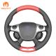 Durable Red Black Suede Faux Leather Car Accessories Custom Hand Sewing Steering Wheel Cover For Ford Focus ST 2012 2013 2014