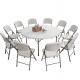 Custom 4ft 6ft 8ft Cheap Round Foldable Table Portable Folding White Round Tables For Events Wedding