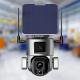 Dual Lens Continuous Recording Security Camera 10X Zoom 4K Solar Camera