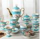 8cm dia Ceremonial graceful Blue And White Beautiful Full Tea Sets