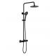 2023 Style Matt Black Copper Modern Bathroom Shower Set with Round Shower Head Design