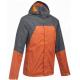 Breathable Mens Waterproof Coat , Quick Dry Brick Black Hiking Rain Jacket