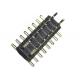 SMT SMD Type 2.0 Mm Pitch Header 2*8P PA6T PA9T PBT Black Tin Plated For PCB