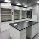 Blue Chemistry Lab Bench with 2 Cupboards and 2 Holes for Laboratory Experiments