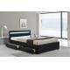 LED Upholstered Bed Has Led Lights To Help You Sleep And Contains Four Storage Drawers