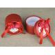 Red Mini Classic Cardboard Paper Cans Packaging With Ribbon Tag