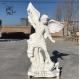 Famous Marble Angel Statue Saint Michael The Archangel Slaying Demon Stone Garden Sculpture