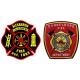 OEM Design Shaped Twill 4in Fire Station Patches Iron On Badges