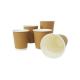 Brown Office Kraft Double Wall Coffee Cup , Disposable Kraft Cups And Lids