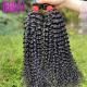 10A Grade Kinky Jerry Curl Human Hair , Peruvian Curly Hair With Closure