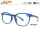 Men's  fashionable reading glasses, made of plastic, Power rang : 1.00 to 4.00D